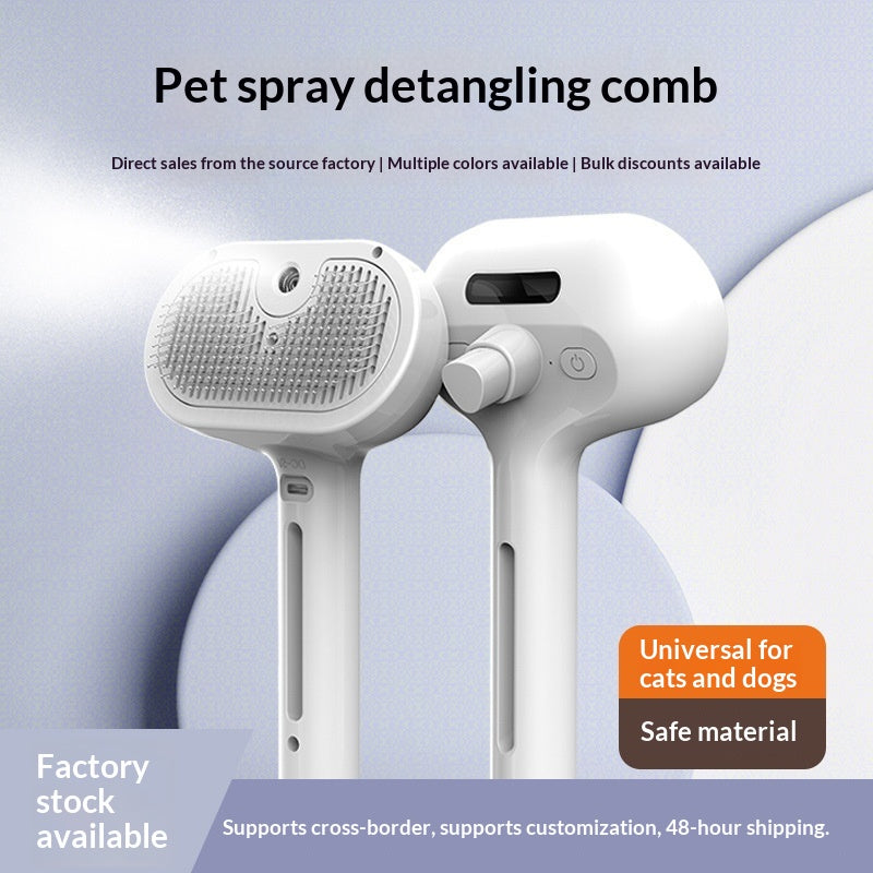 Pet Spray Comb Pin Brush Cat Grooming Comb For Removing Fur And Detangling Knots